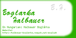 boglarka halbauer business card