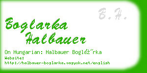 boglarka halbauer business card